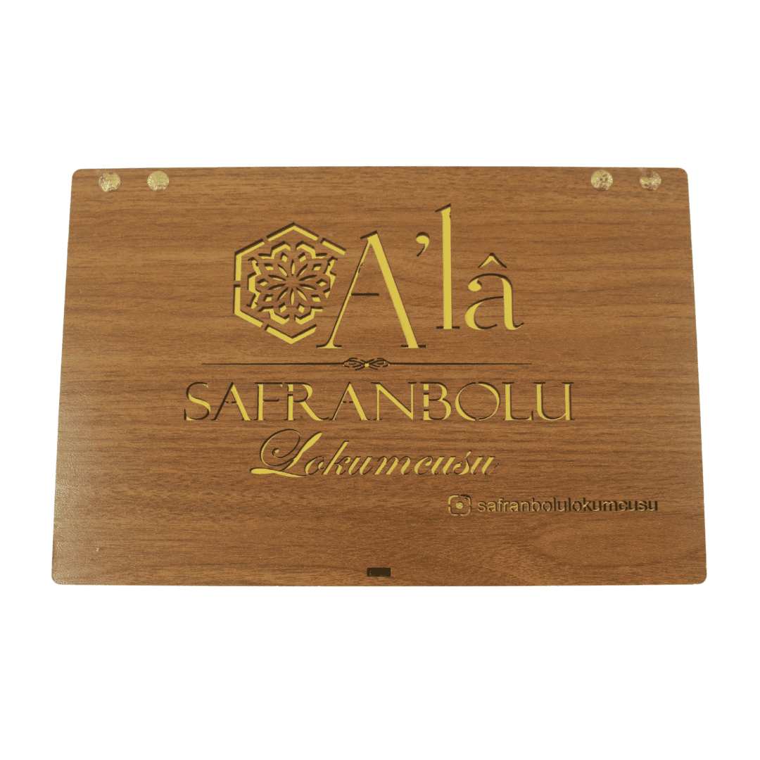 Ala Safranbolu Ahşap Lokum Kutusu